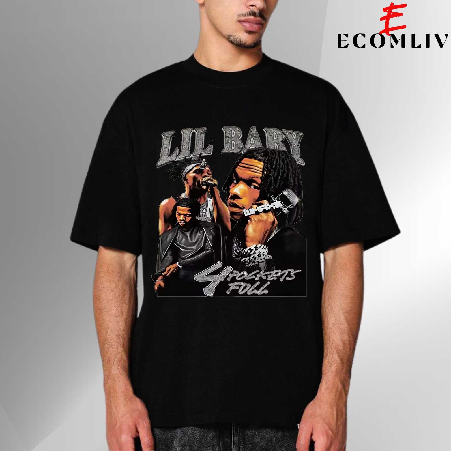 Lil Baby Retro Fit Tee, 90s Rap Streetwear T-Shirt